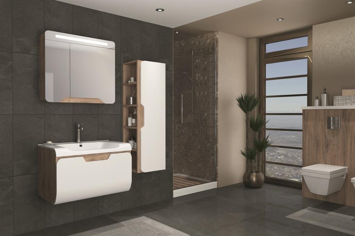 TALES 80 CM BANYO DOLABI-DORADO/BEYAZ